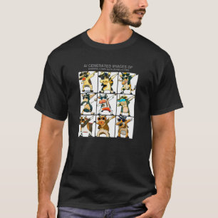 Dabbing Koeien Zonnebril AI Generated Art Meme Hum T-shirt