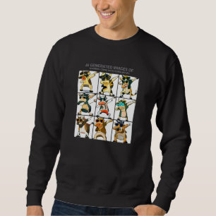 Dabbing Koeien Zonnebril AI Generated Art Meme Hum Trui