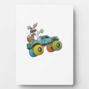 Dabbing Konijn Gelukkig Pasen Monster Truck Liefhe Fotoplaat