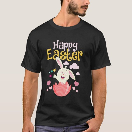 Dabbing Konijn Paasviering T-shirt (Voorkant)