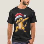 Dabbing Labrador Retriever Santa Hat Christmas Dab T-shirt<br><div class="desc">Dabbing Labrador Retriever Santa Hat Christmas Dab Dance Mannen</div>