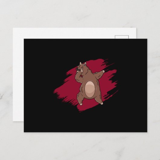 Dabbing Lama Dab Alpaca Grappig Kinder cadeau idee Briefkaart (Voorkant / Achterkant)