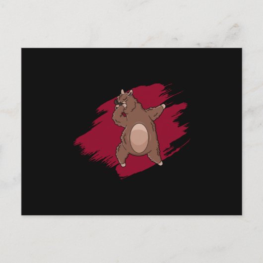 Dabbing Lama Dab Alpaca Grappig Kinder cadeau idee Briefkaart (Voorkant)