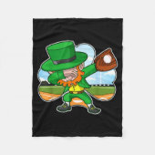 Dabbing Leprechaun Baseball St Patricks Day Irish  Fleece Deken (Voorkant)