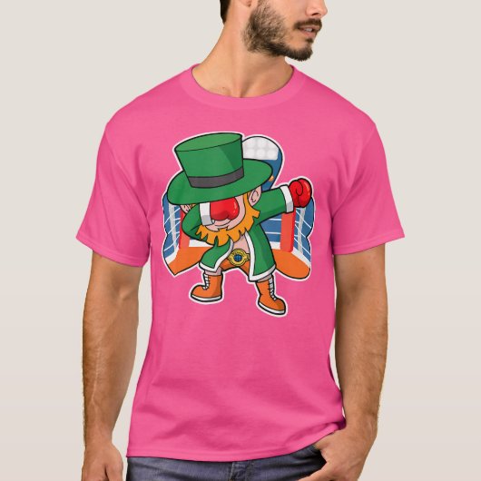 Dabbing Leprechaun Boxing Irish St Patricks Day Mc T-shirt (Voorkant)