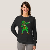 Dabbing Leprechaun Face Masker St Patrick's Day Bo T-shirt (Voorkant volledig)