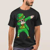 Dabbing leprechaun Face Masker St Patrick's Day Bo T-shirt (Voorkant)