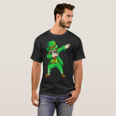 Dabbing Leprechaun Face Masker St Patrick's Day Bo T-shirt (Voorkant volledig)