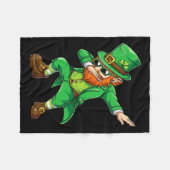 Dabbing Leprechaun Funny Gifts Mannen Kinder Jonge Fleece Deken (Voorkant (Horizontaal))