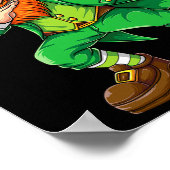 Dabbing Leprechaun Funny Gifts Mannen Kinder Jonge Poster (Hoek)
