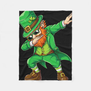 Dabbing Leprechaun Grappige Cadeaus Mannen Kindere Fleece Deken