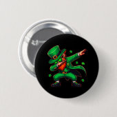 Dabbing Leprechaun Grappige Mannen Kinder Boys St Ronde Button 5,7 Cm (Voorkant /achterkant)