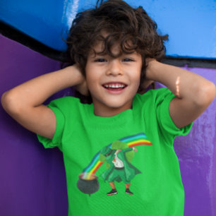 Dabbing Leprechaun Regenboog Pot met Goud T-shirt