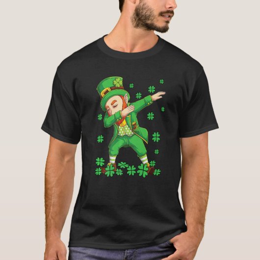 Dabbing Leprechaun Saint Patricks Day 2022 Boys Ki T-shirt (Voorkant)