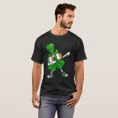 Dabbing Leprechaun Shamrock St Patrick's Day Boys T-shirt (Voorkant volledig)