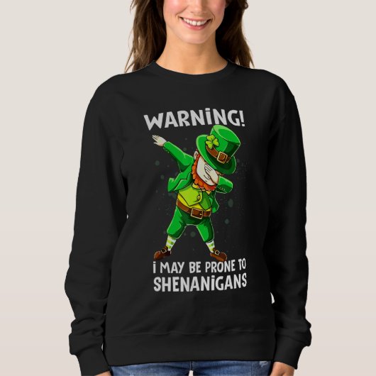 Dabbing Leprechaun Shenanigans Irish Trui (Voorkant)