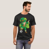 Dabbing Leprechaun Soccer St Patricks Day Boys Kin T-shirt (Voorkant volledig)