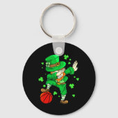 Dabbing Leprechaun St Patricks Day Boys Man Basket Sleutelhanger (Voorkant)