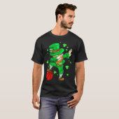 Dabbing Leprechaun St Patricks Day Boys Mannen Bys T-shirt (Voorkant volledig)