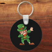 Dabbing Leprechaun St Patrick's Day Dab Boys Girls Sleutelhanger (Voorkant)