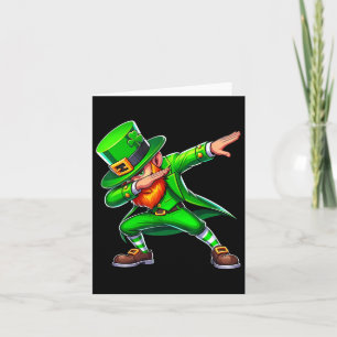 Dabbing Leprechaun St Patricks Day Funny Irish Man Kaart