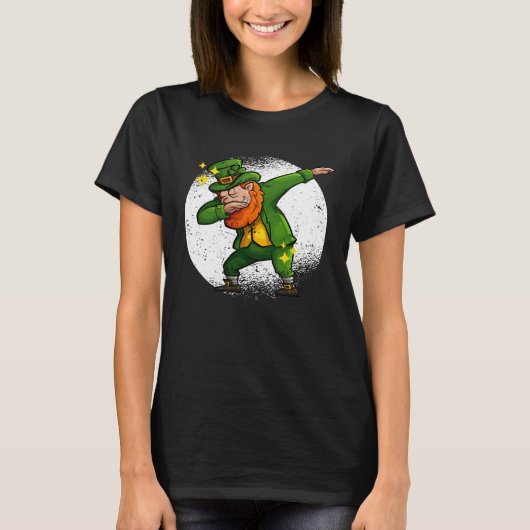 Dabbing Leprechaun St Patricks Day Irish Shamrock  T-shirt (Voorkant)