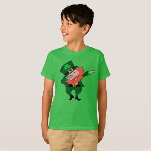 Dabbing Leprechaun St Patricks Day Kinder T-shirt (Voorkant volledig)