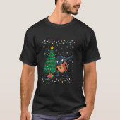 Dabbing lieveheersbeestje Xmas Tree Lights Ugly Ch T-shirt (Voorkant)