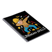 Dabbing Lineman Skills Gift Vader Mannen Lineman Notitieboek (Rechterzijde)