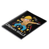 Dabbing Lineman Skills Gift Vader Mannen Lineman Notitieboek (Linkerzijde)