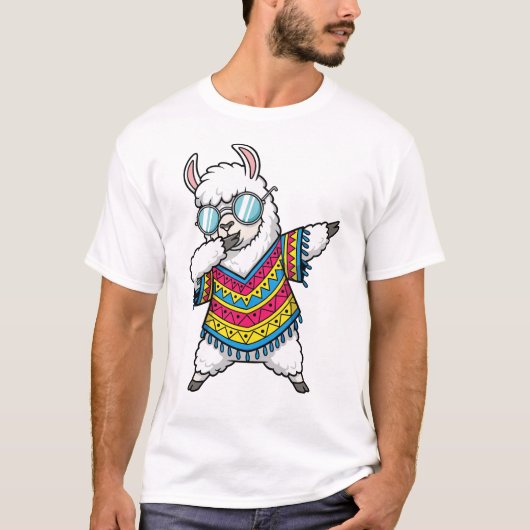 Dabbing Llama Funny Cute Dab Dance T-shirt (Voorkant)