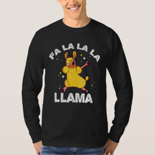 Dabbing Llama Xmas FA LA LA Alpaca Dab Party T-shirt