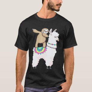 Dabbing Luiaard met Llama Schattige BFF Matching T-shirt