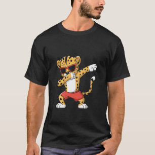 Dabbing Luipaard Zonnebril Cool Jungle Dans Ontwer T-shirt