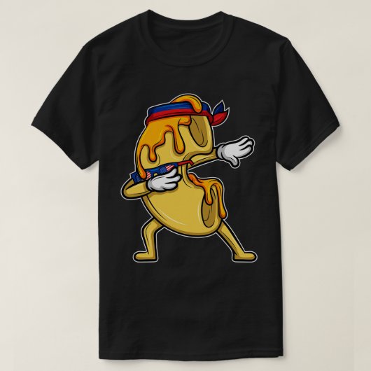 Dabbing Mac and Cheese 4th July Independence Day T-shirt (Design voorkant)