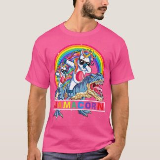 Dabbing Mamacorn Unicorn Ma Dinosaur Rainbow Moth T-shirt