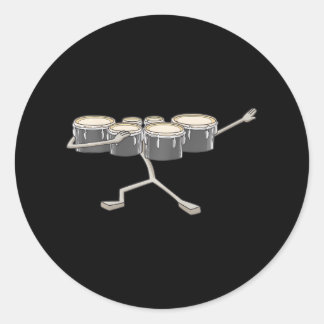 Dabbing Marching Tenor Drums Marching Band Ronde Sticker