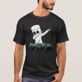 Dabbing Marshmallow Danser DJ Vaporwave Disco Mus T-shirt (Voorkant)