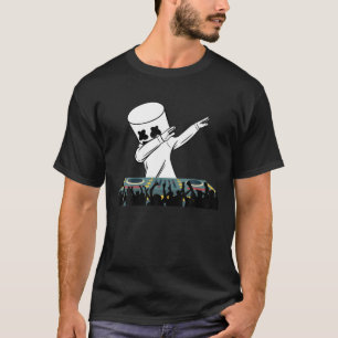 Dabbing Marshmallow Danser DJ Vaporwave Disco Mus T-shirt