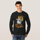 Dabbing Marshmallow Smores Cool Camping Dance T-shirt (Voorkant volledig)