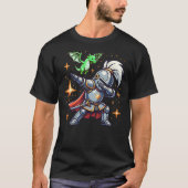Dabbing Medieval Knight Dragon Funny Renaissance R T-shirt (Voorkant)