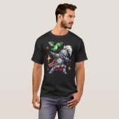 Dabbing Medieval Knight Dragon Funny Renaissance R T-shirt (Voorkant volledig)