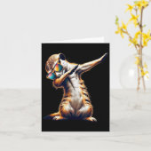Dabbing Meerkat Dancing Dab Surikate Kaart (Gele Bloem)