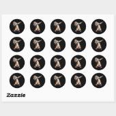 Dabbing Meerkat Dancing Dab Surikate Ronde Sticker (Vel)