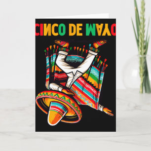 Dabbing Mexicaanse Poncho Cinco De Mayo Feest 5 Kaart