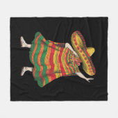 Dabbing Mexicaanse Poncho Cinco De Mayo Feestfeest Fleece Deken (Voorkant (Horizontaal))