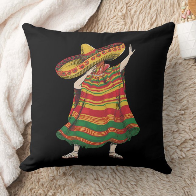 Dabbing Mexicaanse Poncho Cinco De Mayo Feestfeest Kussen (Deken)