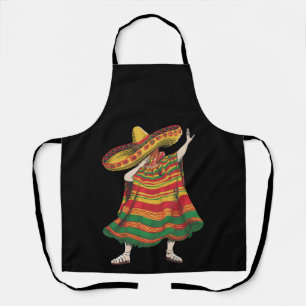 Dabbing Mexicaanse Poncho Cinco De Mayo Feestfeest Schort