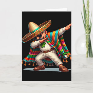 Dabbing Mexicaanse Poncho Cinco De Mayo Mannen Jon Kaart
