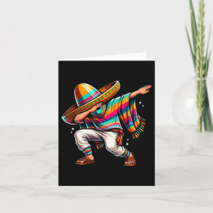 Dabbing Mexicaanse Poncho Sombrero Dab Boy Fiesta  Kaart